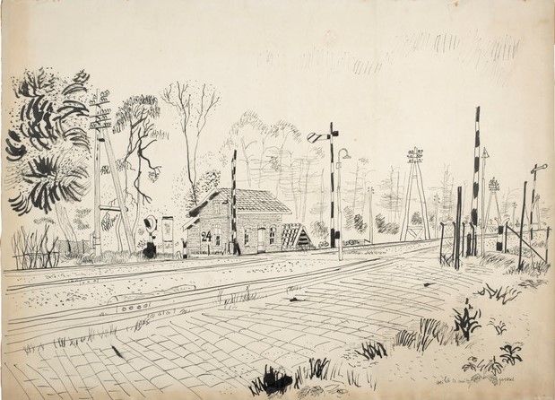 Bertram Weihs, Den Haag. ‘Overgang te Gorssel’, 
23-5-1942. (Privé collectie; bron: RKD-Nederlands 
Instituut voor Kunstgeschiedenis)
